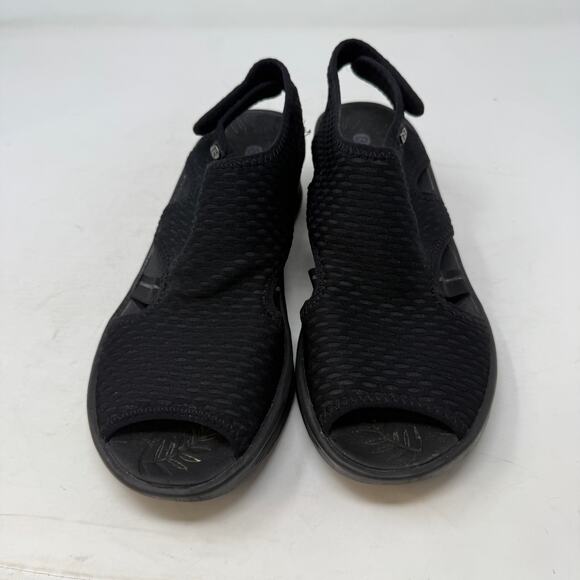Bzees Comfort Sandals Size 8.5 Black Slip On Stretch Open Toe Walking Shoes - Picture 4 of 12